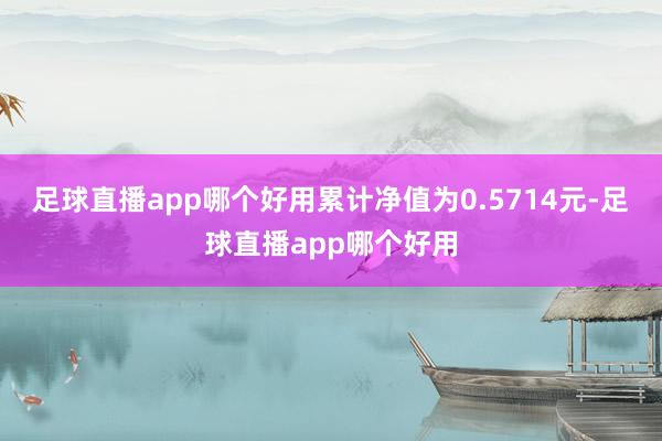 足球直播app哪个好用累计净值为0.5714元-足球直播app哪个好用