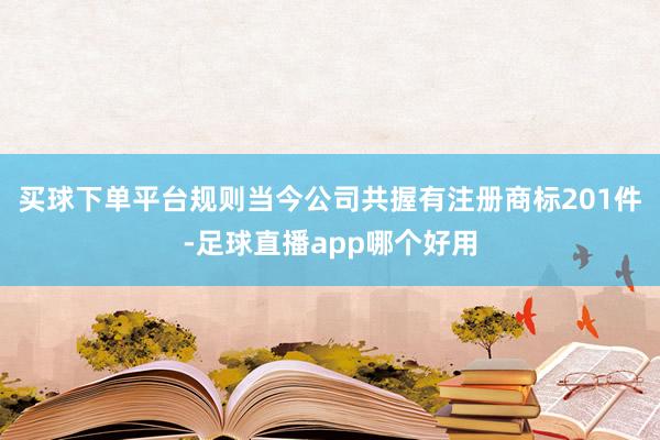买球下单平台规则当今公司共握有注册商标201件-足球直播app哪个好用