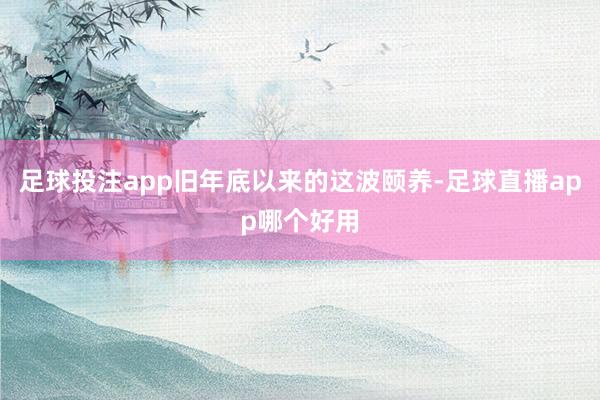 足球投注app旧年底以来的这波颐养-足球直播app哪个好用