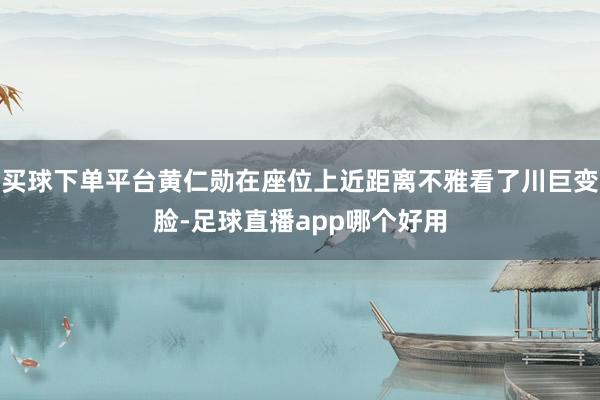买球下单平台黄仁勋在座位上近距离不雅看了川巨变脸-足球直播app哪个好用