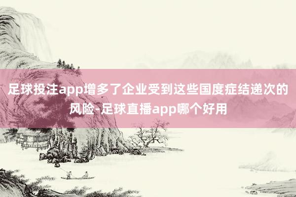 足球投注app增多了企业受到这些国度症结递次的风险-足球直播app哪个好用
