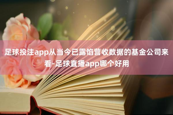 足球投注app　　从当今已露馅营收数据的基金公司来看-足球直播app哪个好用