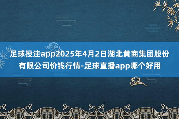 足球投注app2025年4月2日湖北黄商集团股份有限公司价钱行情-足球直播app哪个好用