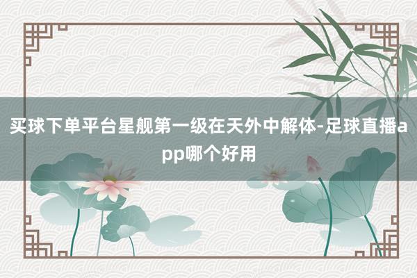 买球下单平台星舰第一级在天外中解体-足球直播app哪个好用