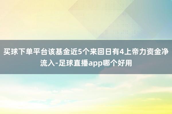 买球下单平台该基金近5个来回日有4上帝力资金净流入-足球直播app哪个好用