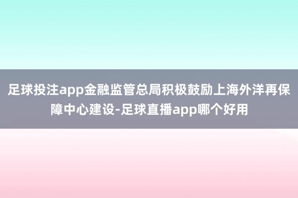 足球投注app金融监管总局积极鼓励上海外洋再保障中心建设-足球直播app哪个好用