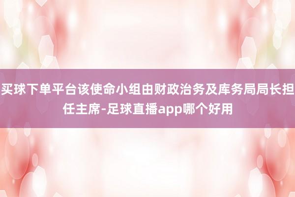 买球下单平台该使命小组由财政治务及库务局局长担任主席-足球直播app哪个好用