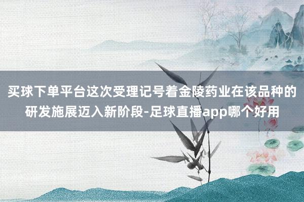 买球下单平台这次受理记号着金陵药业在该品种的研发施展迈入新阶段-足球直播app哪个好用