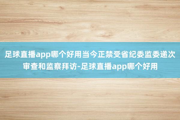 足球直播app哪个好用当今正禁受省纪委监委递次审查和监察拜访-足球直播app哪个好用