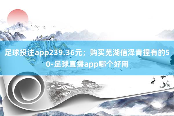 足球投注app239.36元；购买芜湖信泽青捏有的50-足球直播app哪个好用