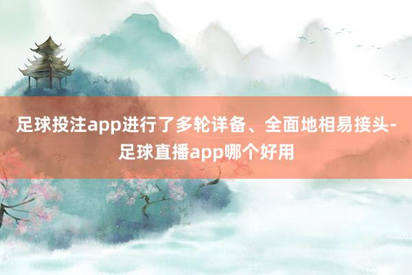 足球投注app进行了多轮详备、全面地相易接头-足球直播app哪个好用