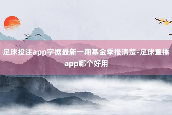 足球投注app字据最新一期基金季报清楚-足球直播app哪个好用