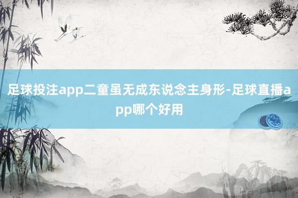 足球投注app二童虽无成东说念主身形-足球直播app哪个好用