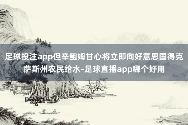 足球投注app但辛鲍姆甘心将立即向好意思国得克萨斯州农民给水-足球直播app哪个好用