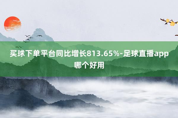 买球下单平台同比增长813.65%-足球直播app哪个好用