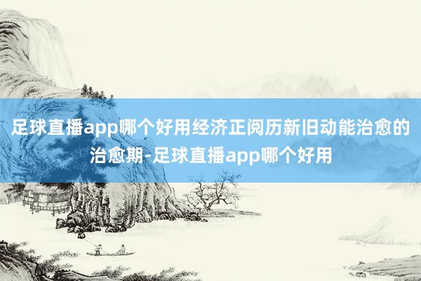 足球直播app哪个好用经济正阅历新旧动能治愈的治愈期-足球直播app哪个好用