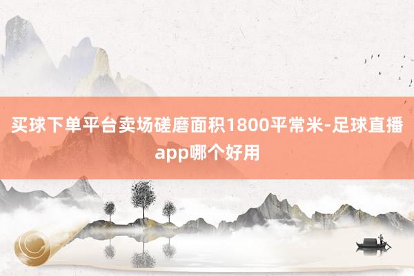 买球下单平台卖场磋磨面积1800平常米-足球直播app哪个好用