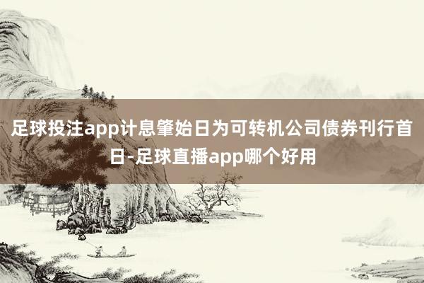 足球投注app计息肇始日为可转机公司债券刊行首日-足球直播app哪个好用