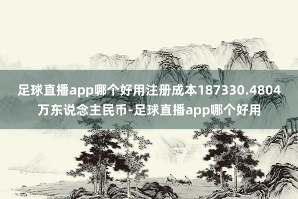 足球直播app哪个好用注册成本187330.4804万东说念主民币-足球直播app哪个好用