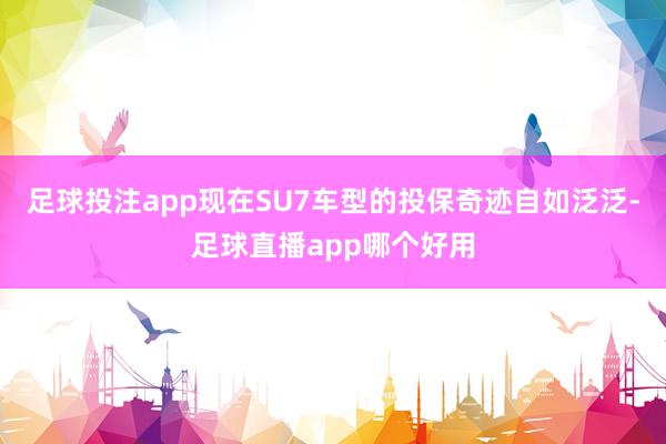 足球投注app现在SU7车型的投保奇迹自如泛泛-足球直播app哪个好用