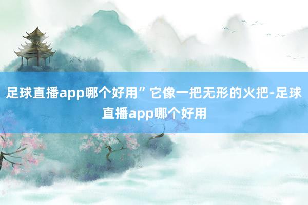 足球直播app哪个好用”它像一把无形的火把-足球直播app哪个好用