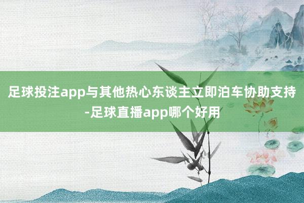 足球投注app与其他热心东谈主立即泊车协助支持-足球直播app哪个好用